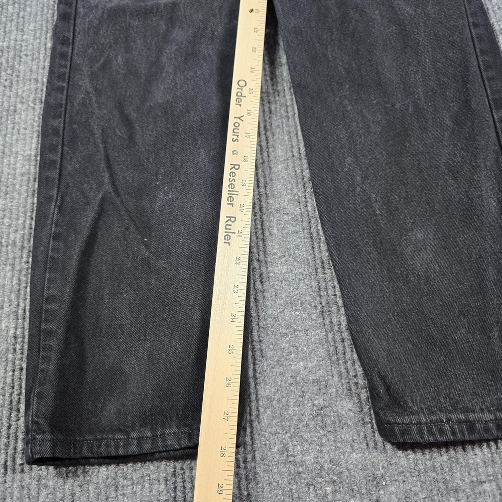 Levis 550 Jeans Mens 30x30 Black Relaxed Fit Tapered Leg Denim 100% Cotton 26x28 - Picture 6 of 14